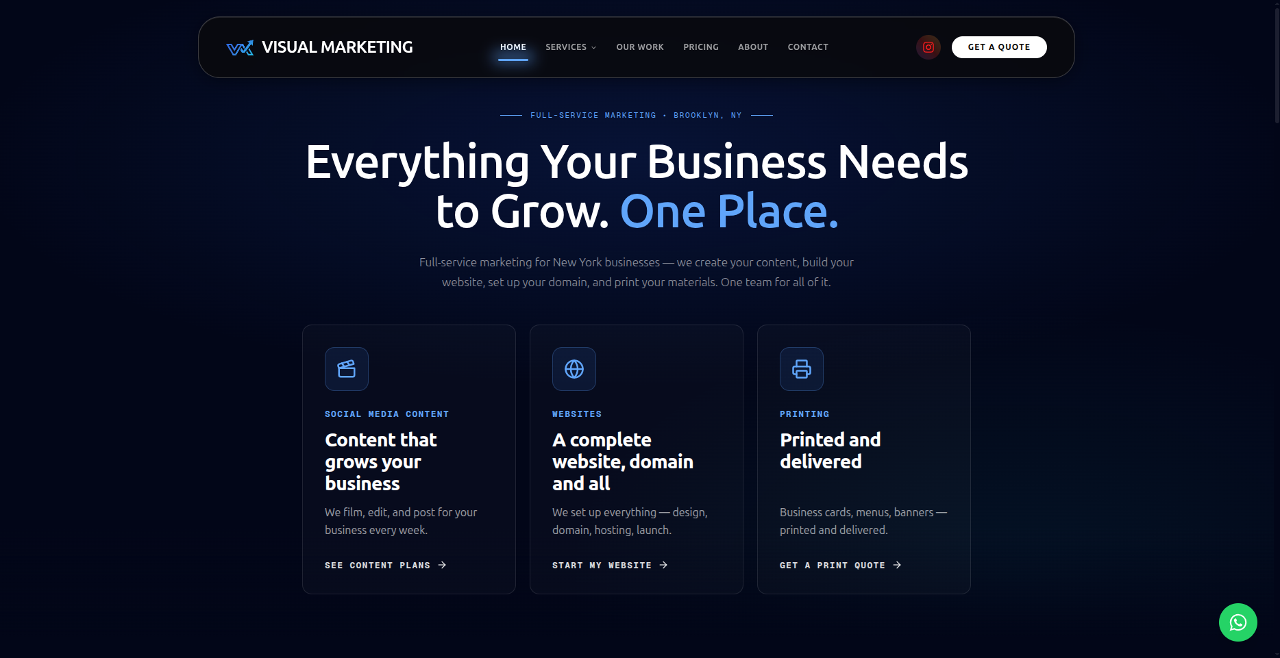 Visual Marketing — NestJS & Next.js project screenshot
