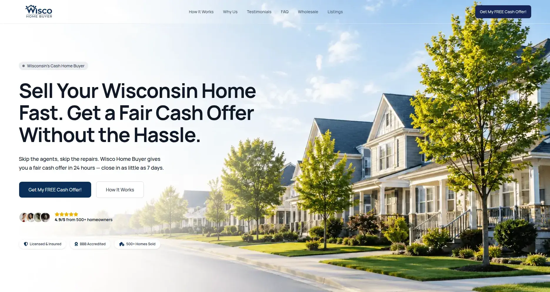 Wisco Home Buyer — NestJS & Next.js project screenshot