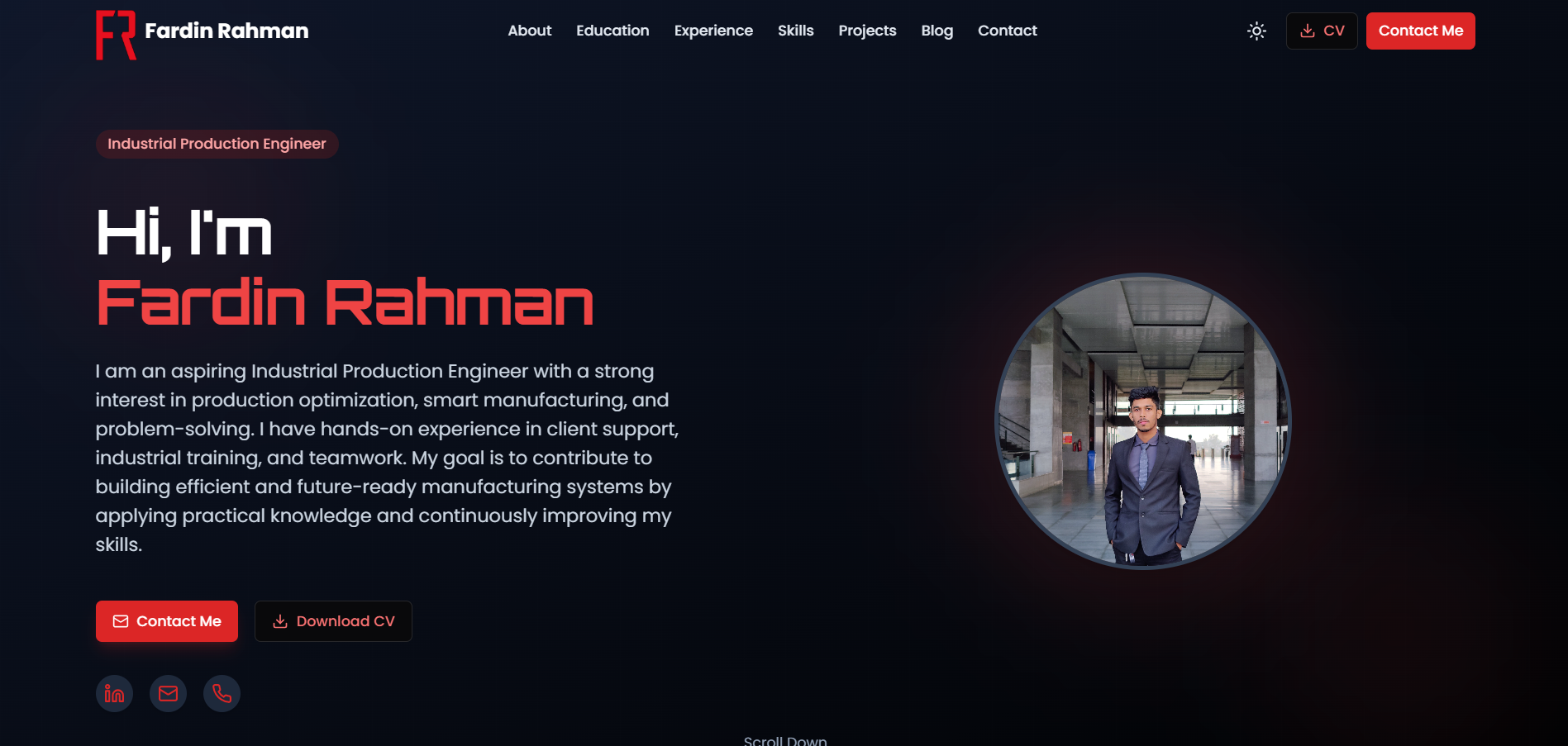 Fardin Rahman Portfolio – project screenshot