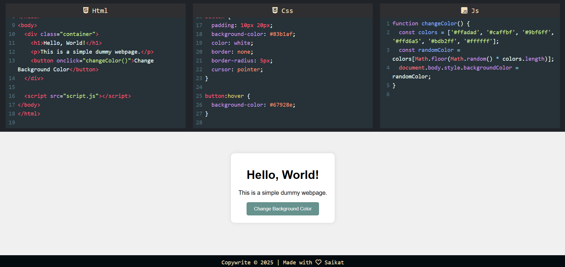 Online Code Editor – project screenshot